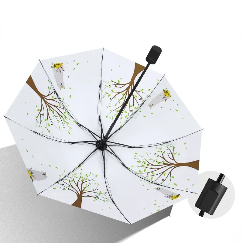 Umbrellas White Cartoon Dog Printed Cute Women Portable Three-folding Manual Sunny and Rainy Umbrella Simple Diameter 98cm Daily
Umbrellas White Cartoon Dog Printed Cute Women Portable Three-folding Manual Sunny and Rainy Umbrella Simple Diameter 98cm Daily