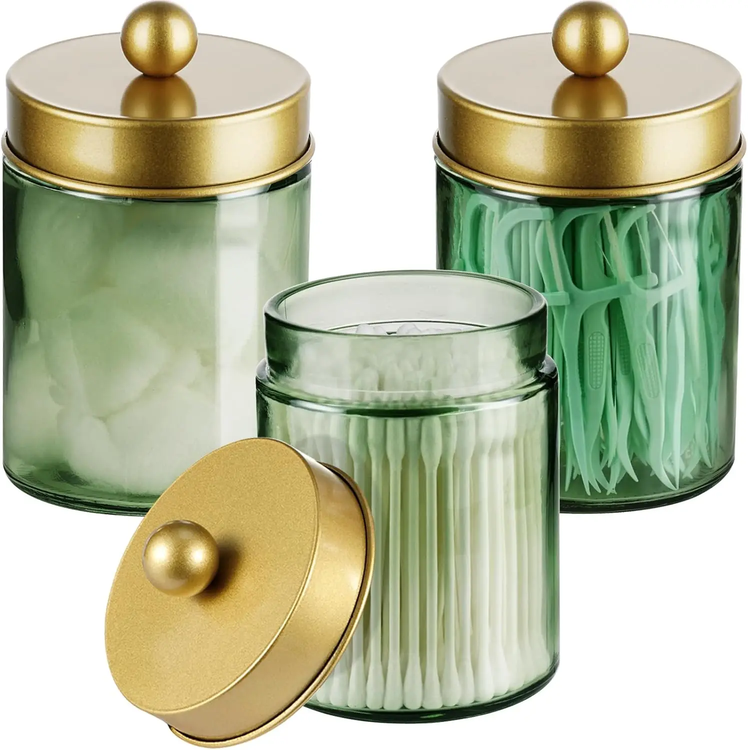 Набор из 3 банок-контейнеров для аптекарских принадлежностей с крышками из нержавеющей стали и наклейками для ванной комнаты, органайзера для туалетного столика, держателя для ватных палочек, спонжей для макияжа
Набор из 3 банок-контейнеров для аптекарских принадлежностей с крышками из нержавеющей стали и наклейками для ванной комнаты, органайзера для туалетного столика, держателя для ватных палочек, спонжей для макияжа