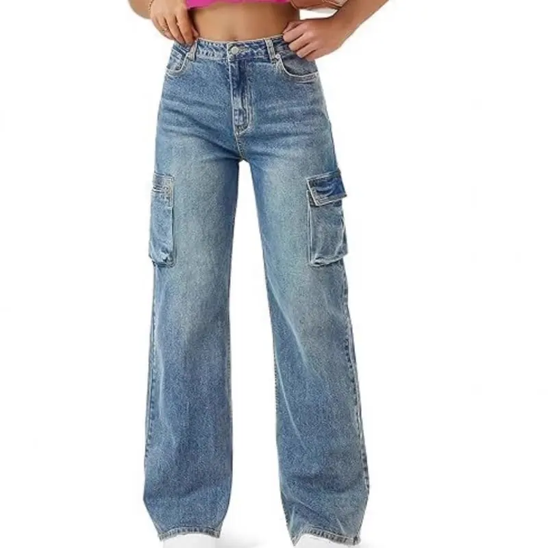 Новинка 2026, женские джинсы с высокой талией, прямые брюки-карго, хлопок, полиэстер, модные эластичные джинсовые брюки в стиле ретро с несколькими карманами
Новинка 2026, женские джинсы с высокой талией, прямые брюки-карго, хлопок, полиэстер, модные эластичные джинсовые брюки в стиле ретро с несколькими карманами