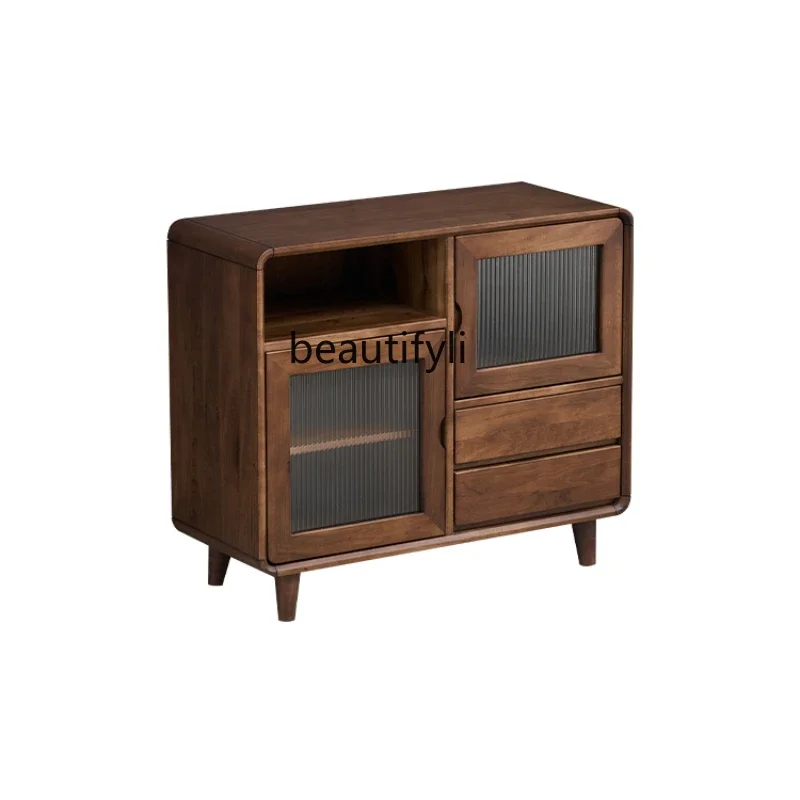 Nordic Solid Wood Side Cabinet Black Walnut Wood Sideboard Cabinet Living Room Wall Tea Storage Cabinet
Nordic Solid Wood Side Cabinet Black Walnut Wood Sideboard Cabinet Living Room Wall Tea Storage Cabinet