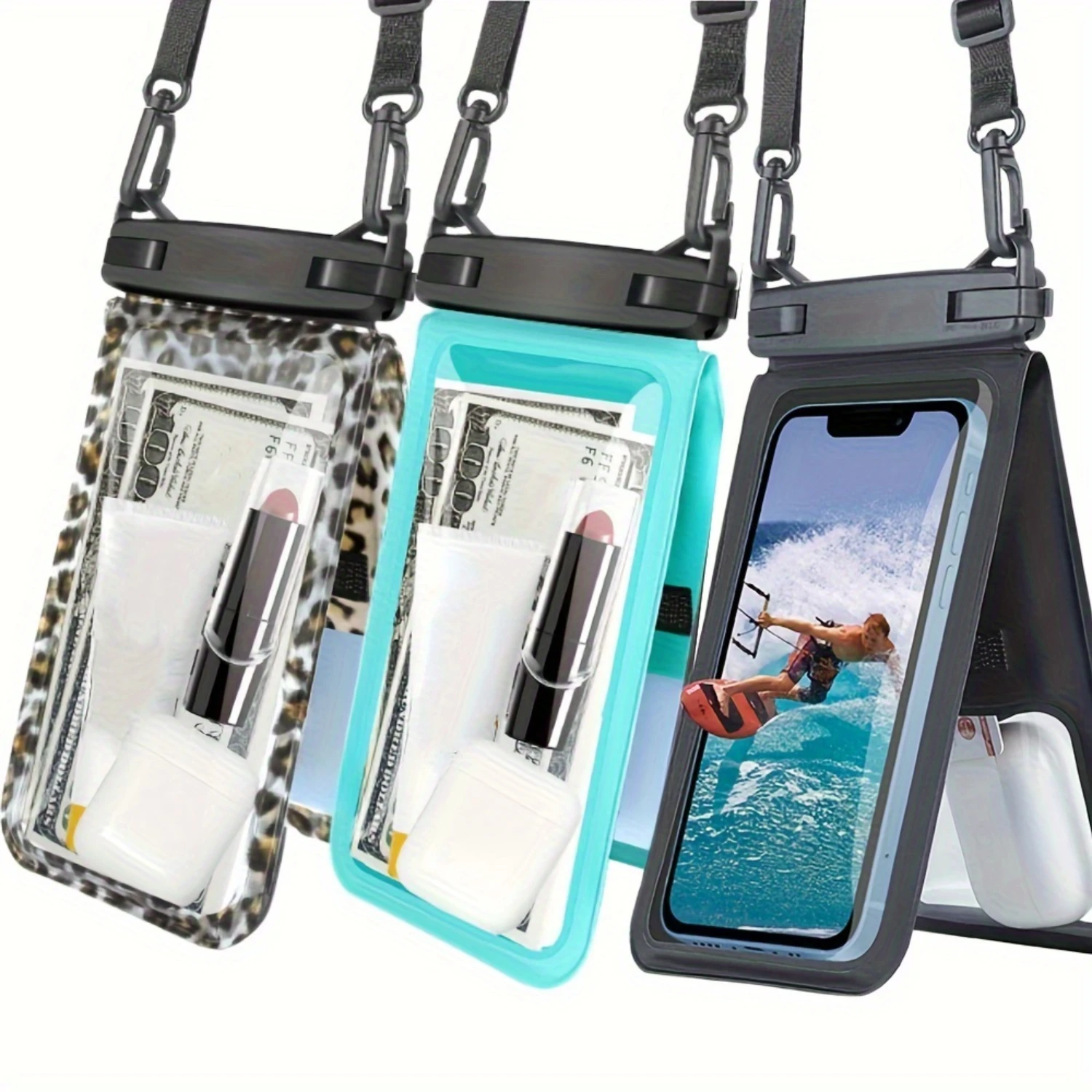 Waterproof Double Space Phone Pouch with Lanyard - Fits Up to 7" Cell Phone, Dry Bag for Vacation
Waterproof Double Space Phone Pouch with Lanyard - Fits Up to 7" Cell Phone, Dry Bag for Vacation
