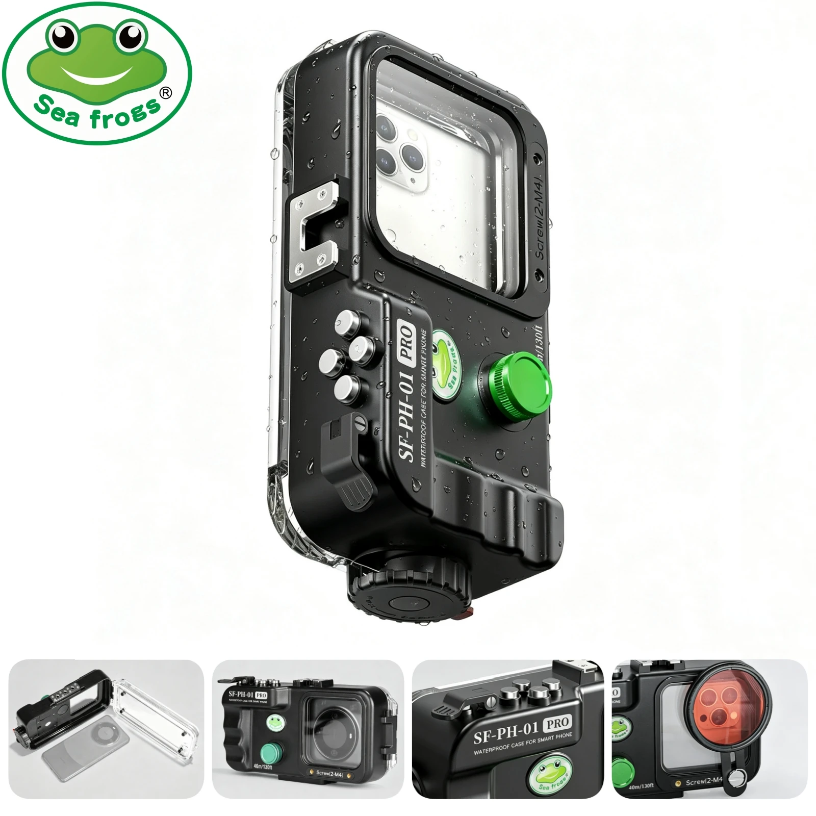 Seafrogs 40m/130ft Professional Diving Swimming Snorkeling Photo Bluetooth Waterproof Phone Case For Samsung S22Ultra 14 Pro Max
Seafrogs 40m/130ft Professional Diving Swimming Snorkeling Photo Bluetooth Waterproof Phone Case For Samsung S22Ultra 14 Pro Max