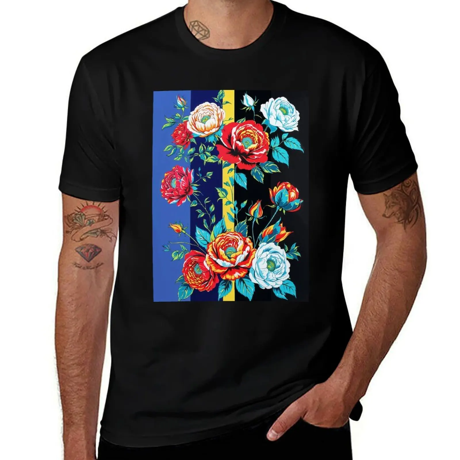 Bold Botanical Art with Neon Peonies on Color Block Background T-Shirt plus sizes T-shirts for men cotton
Bold Botanical Art with Neon Peonies on Color Block Background T-Shirt plus sizes T-shirts for men cotton