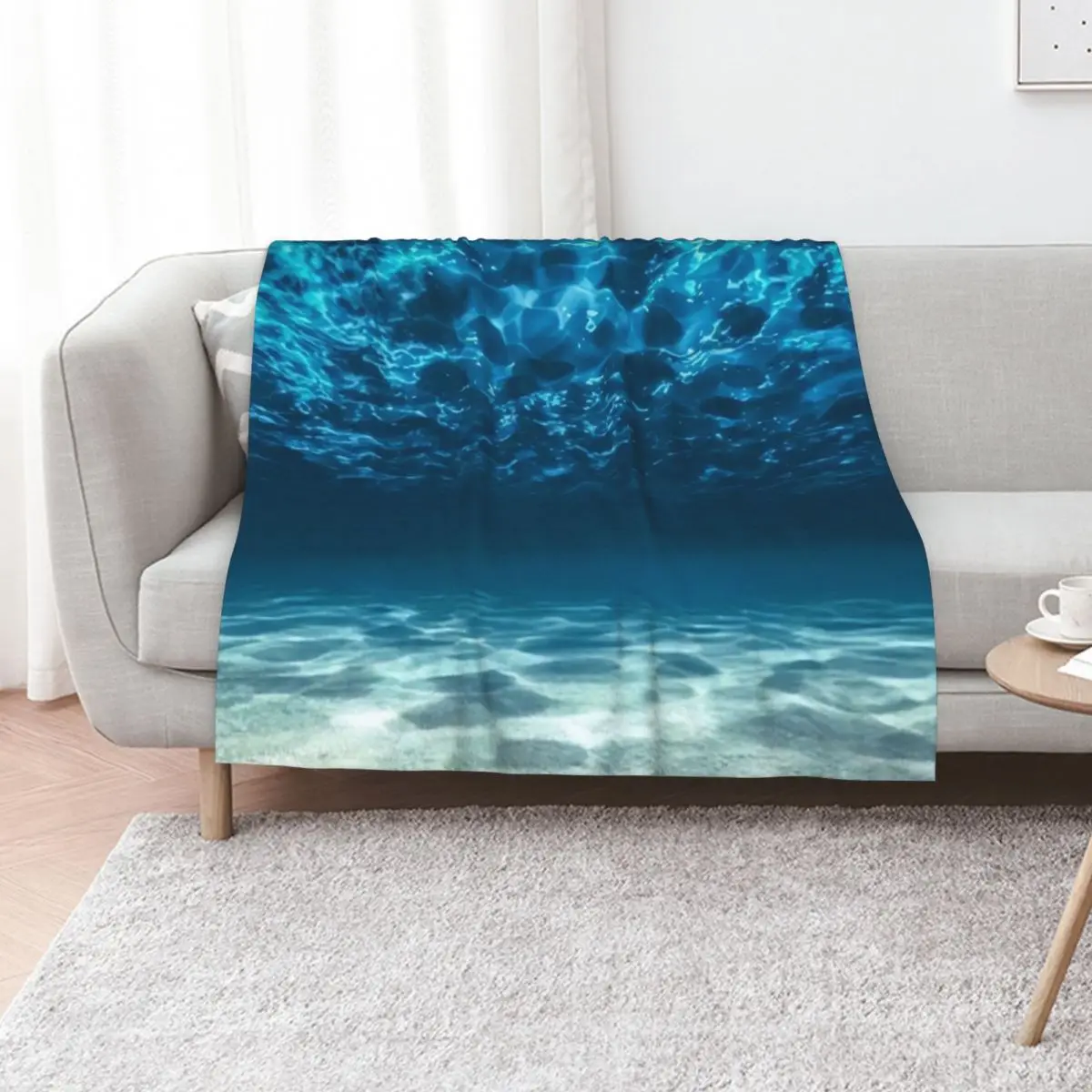 Ocean bottom, view beneath surface Throw Blanket Reusable Durable Soft Blanket for All Seasons
Ocean bottom, view beneath surface Throw Blanket Reusable Durable Soft Blanket for All Seasons
