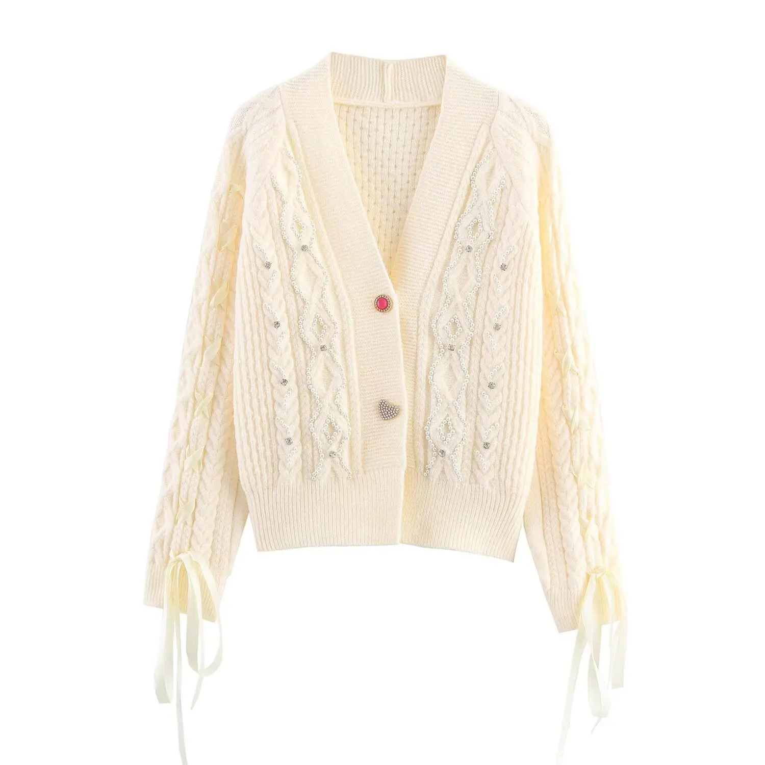 Korejepo New Women Clothing European American Style Fashionable Simple and Versatile Wearing Rope Nail Bead Knit Sweater
Korejepo New Women Clothing European American Style Fashionable Simple and Versatile Wearing Rope Nail Bead Knit Sweater