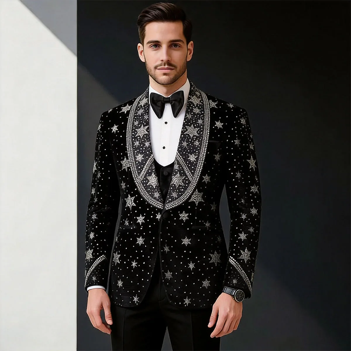 Customized Luxury Metallic Beaded Wedding Suits For Men 2 Pieces Sets Groom Tuxedos Male Prom Blazers Slim ropa hombre
Customized Luxury Metallic Beaded Wedding Suits For Men 2 Pieces Sets Groom Tuxedos Male Prom Blazers Slim ropa hombre