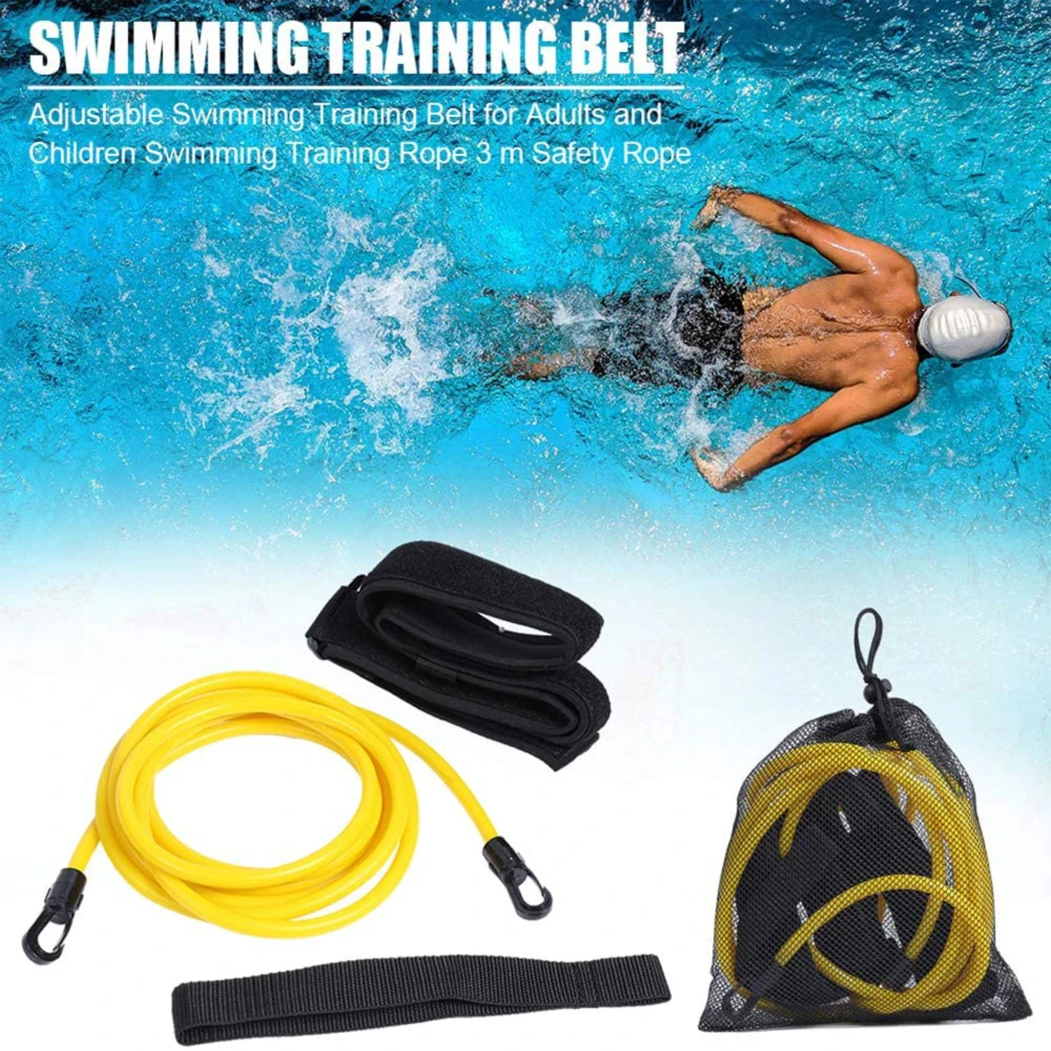 Durable and Safe Adult Swim Trainer Belt with Elastic Resistance Band - Essential Pool Accessories for Effective Swimming Traini
Durable and Safe Adult Swim Trainer Belt with Elastic Resistance Band - Essential Pool Accessories for Effective Swimming Traini