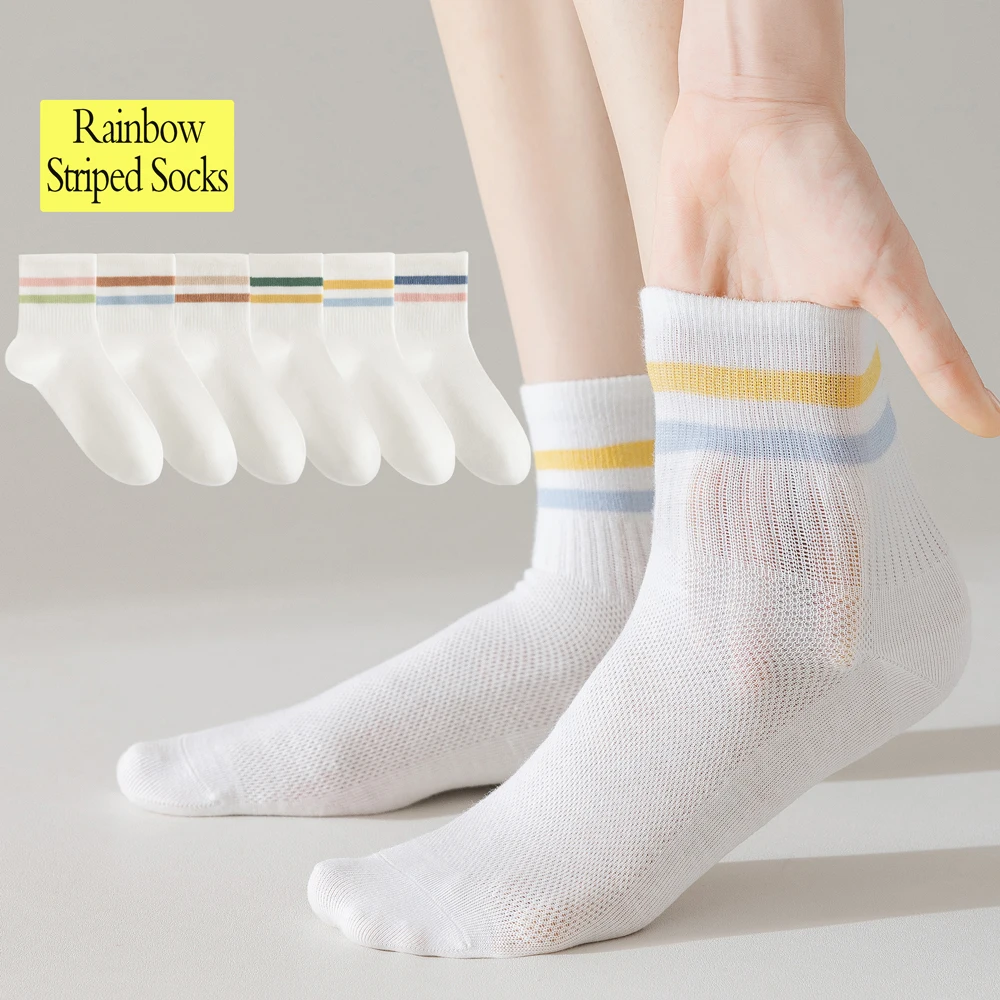 3/6 Pairs Lightweight Cotton Ankle Socks for Women Striped Design Anti-Sweat Odor Control for Yoga Running Casual Outfits
3/6 Pairs Lightweight Cotton Ankle Socks for Women Striped Design Anti-Sweat Odor Control for Yoga Running Casual Outfits