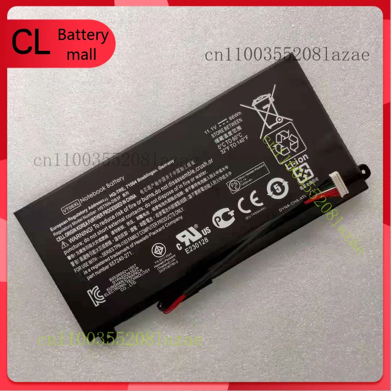 Оригинальный аккумулятор VT06XL для HP Envy 17-3000 17T-3000 TPN-I103 HSTNN-IB3F VT06
Оригинальный аккумулятор VT06XL для HP Envy 17-3000 17T-3000 TPN-I103 HSTNN-IB3F VT06