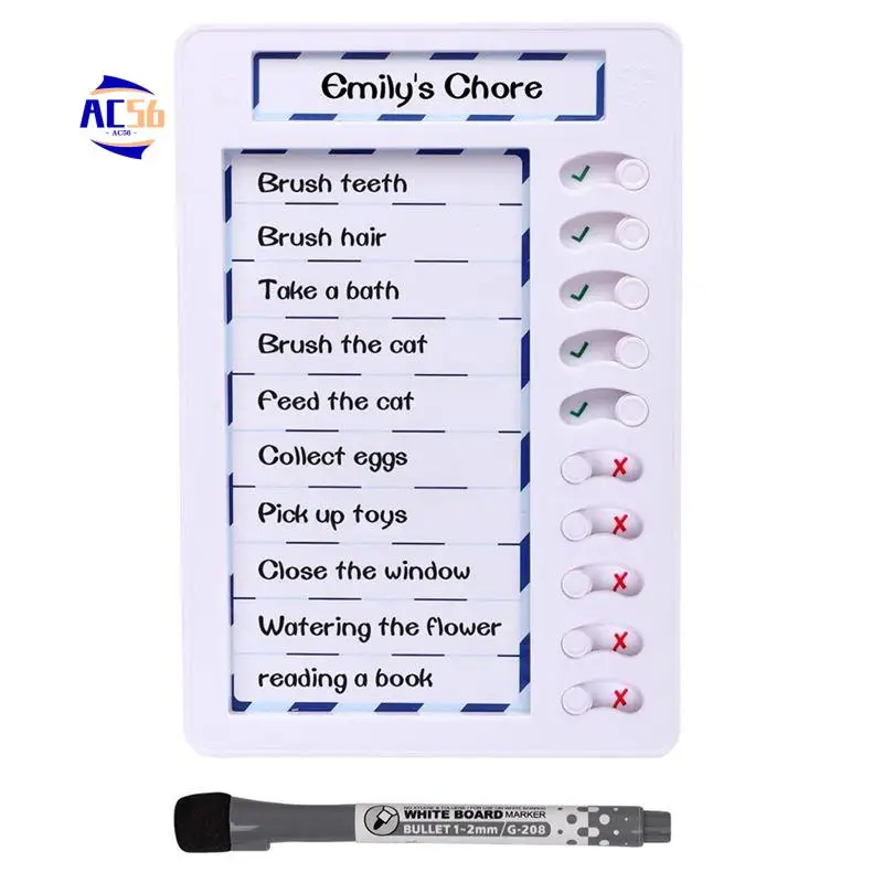 AC56-смазываемая таблица работы для детей, многоразовая доска со списком дел, магнитная доска контрольного списка «Мои дела», сухое стирание
AC56-смазываемая таблица работы для детей, многоразовая доска со списком дел, магнитная доска контрольного списка «Мои дела», сухое стирание