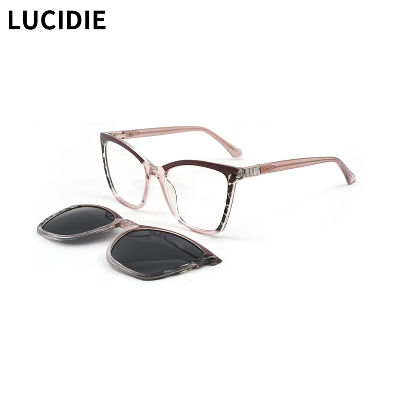 LUCIDIE 2 IN 1 Cat Eye Fashion Women Sunglasses Frame Polarized Magnetic Sun Clip Optical Myopia Retro Eyeglasses Frame GN6010
LUCIDIE 2 IN 1 Cat Eye Fashion Women Sunglasses Frame Polarized Magnetic Sun Clip Optical Myopia Retro Eyeglasses Frame GN6010