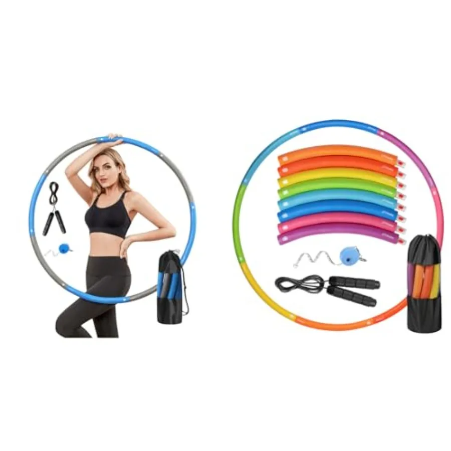 Weighted Exercise Hoop for Adults 2.2lbs Adjustable Fitness Hoop Multi-Color Blue Grey
Weighted Exercise Hoop for Adults 2.2lbs Adjustable Fitness Hoop Multi-Color Blue Grey