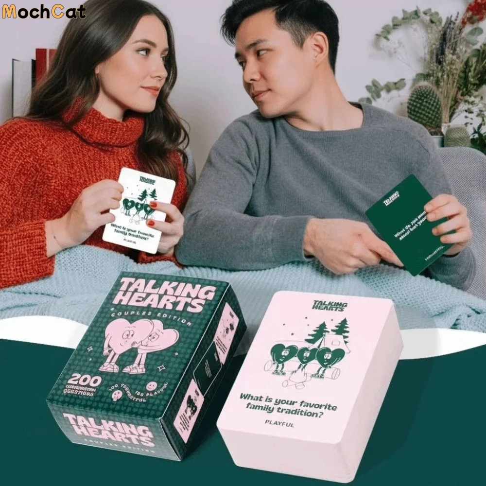 Small Pictures Talking Hearts Cards Game 200 Questions 2 Wild Cards Party Game Props Reusable Green Paper Flip Toy
Small Pictures Talking Hearts Cards Game 200 Questions 2 Wild Cards Party Game Props Reusable Green Paper Flip Toy