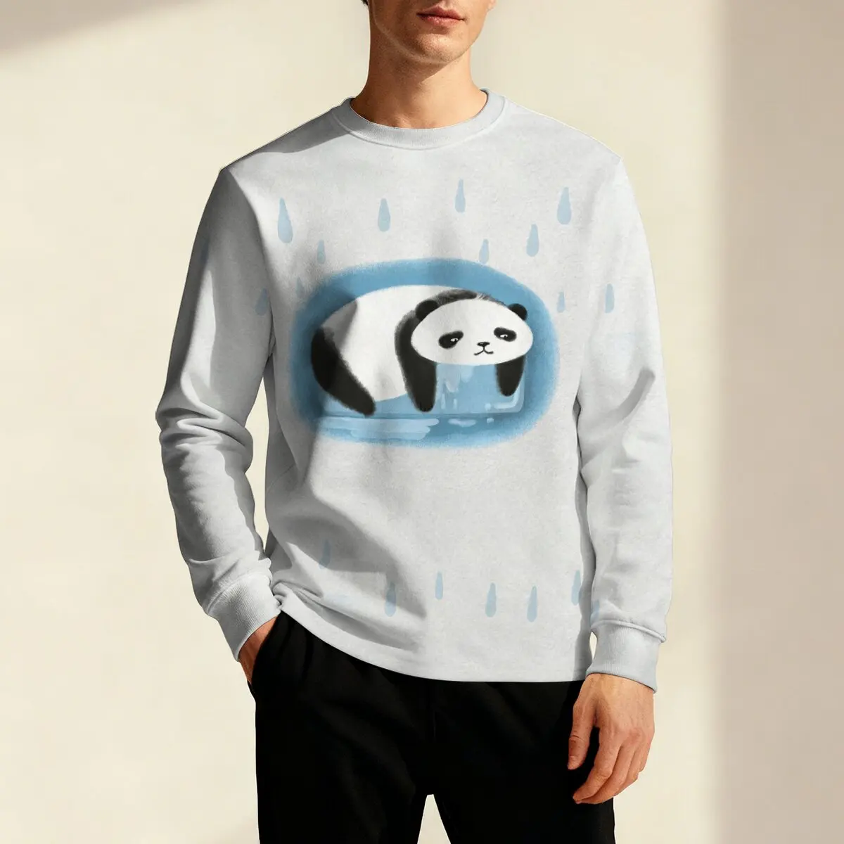 Мужская толстовка с длинными рукавами и круглым вырезом с простым мультяшным принтом панды, бестселлер осенне-зимней моды, универсальный повседневный топ
Мужская толстовка с длинными рукавами и круглым вырезом с простым мультяшным принтом панды, бестселлер осенне-зимней моды, универсальный повседневный топ