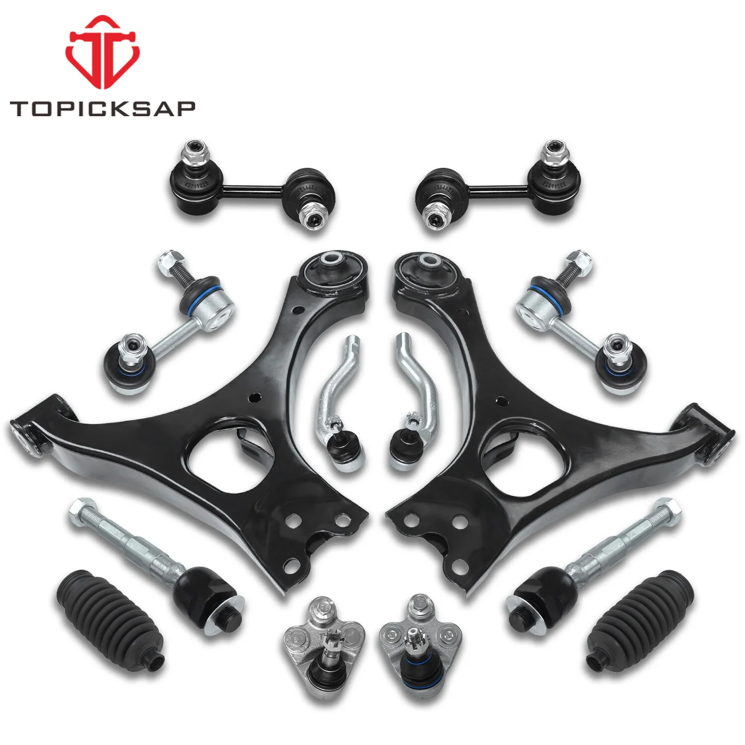 TOPICKSAP 14pcs Front Lower Control Arm Ball Joint Sway Link Tie Rod Kit for Honda Civic 2006-2011 51360SNAA03
TOPICKSAP 14pcs Front Lower Control Arm Ball Joint Sway Link Tie Rod Kit for Honda Civic 2006-2011 51360SNAA03