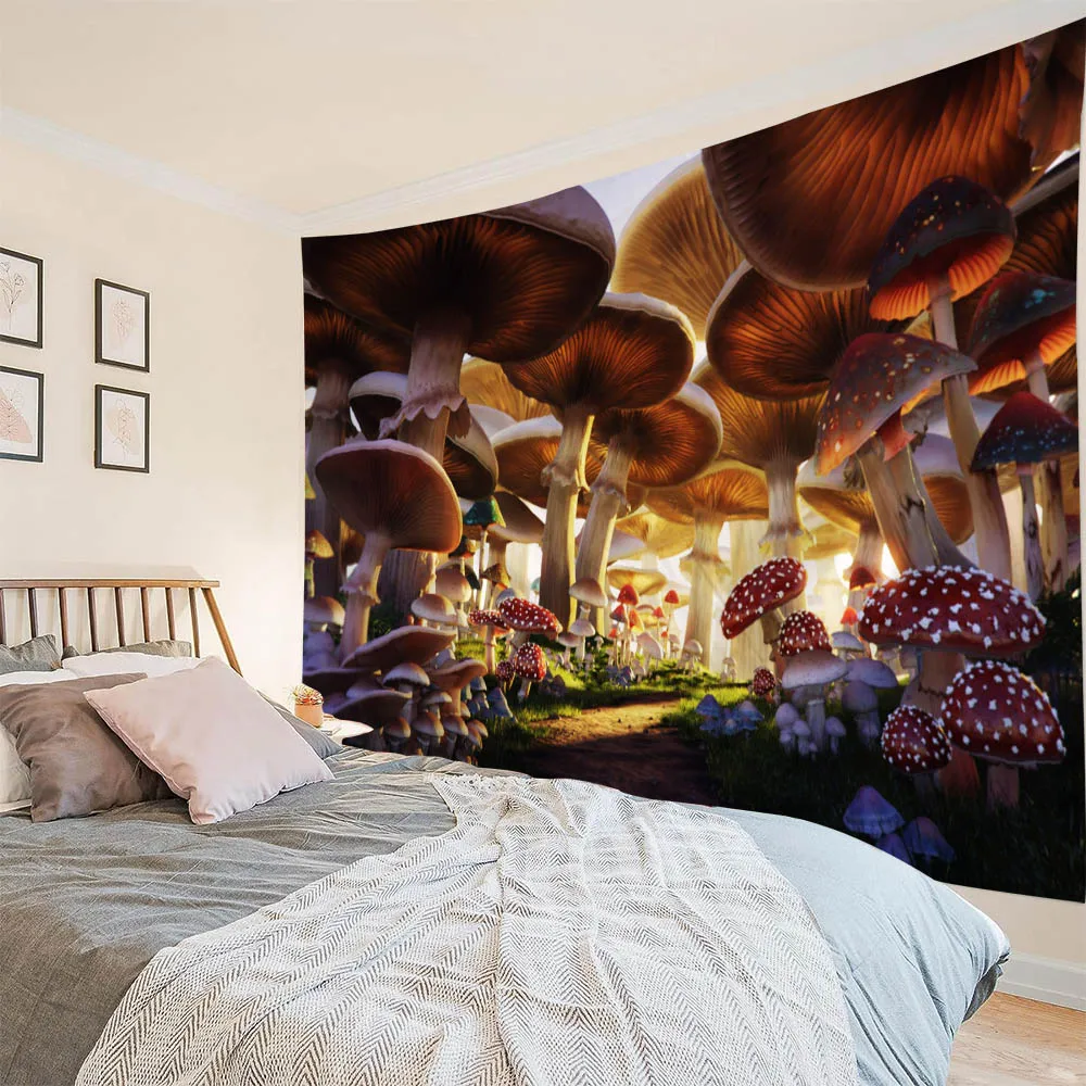Mysterious Mushroom Forest Hanging Tapestry Wall Decoration Bohemian Style Home Cartoon Dreamy Landscape Background Cloth
Mysterious Mushroom Forest Hanging Tapestry Wall Decoration Bohemian Style Home Cartoon Dreamy Landscape Background Cloth
