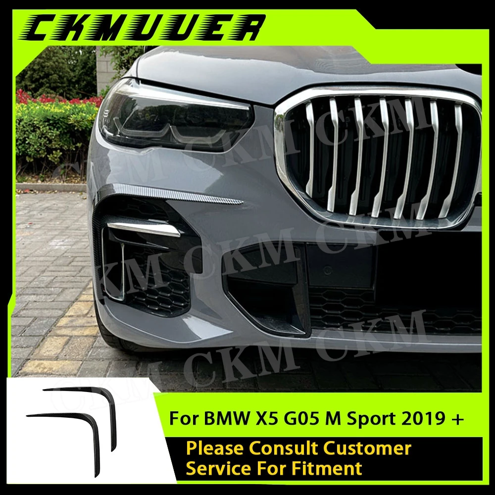 CKMUUER Carbon Fiber Front Bumper Fog Lamp Splitter Strip Trim Grille Cover Decoration for BMW X5 G05 M Sport 2019 + ABS Black
CKMUUER Carbon Fiber Front Bumper Fog Lamp Splitter Strip Trim Grille Cover Decoration for BMW X5 G05 M Sport 2019 + ABS Black