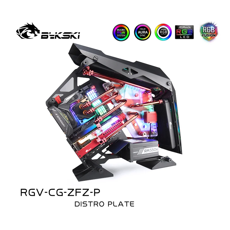 Bykski Waterway Distro Plate For COUGAR Conquer Case, 240+360 Radiator Water Cooling Loop Solution,12V/5V RGB SYNC,RGV-CG-ZFZ-P
Bykski Waterway Distro Plate For COUGAR Conquer Case, 240+360 Radiator Water Cooling Loop Solution,12V/5V RGB SYNC,RGV-CG-ZFZ-P