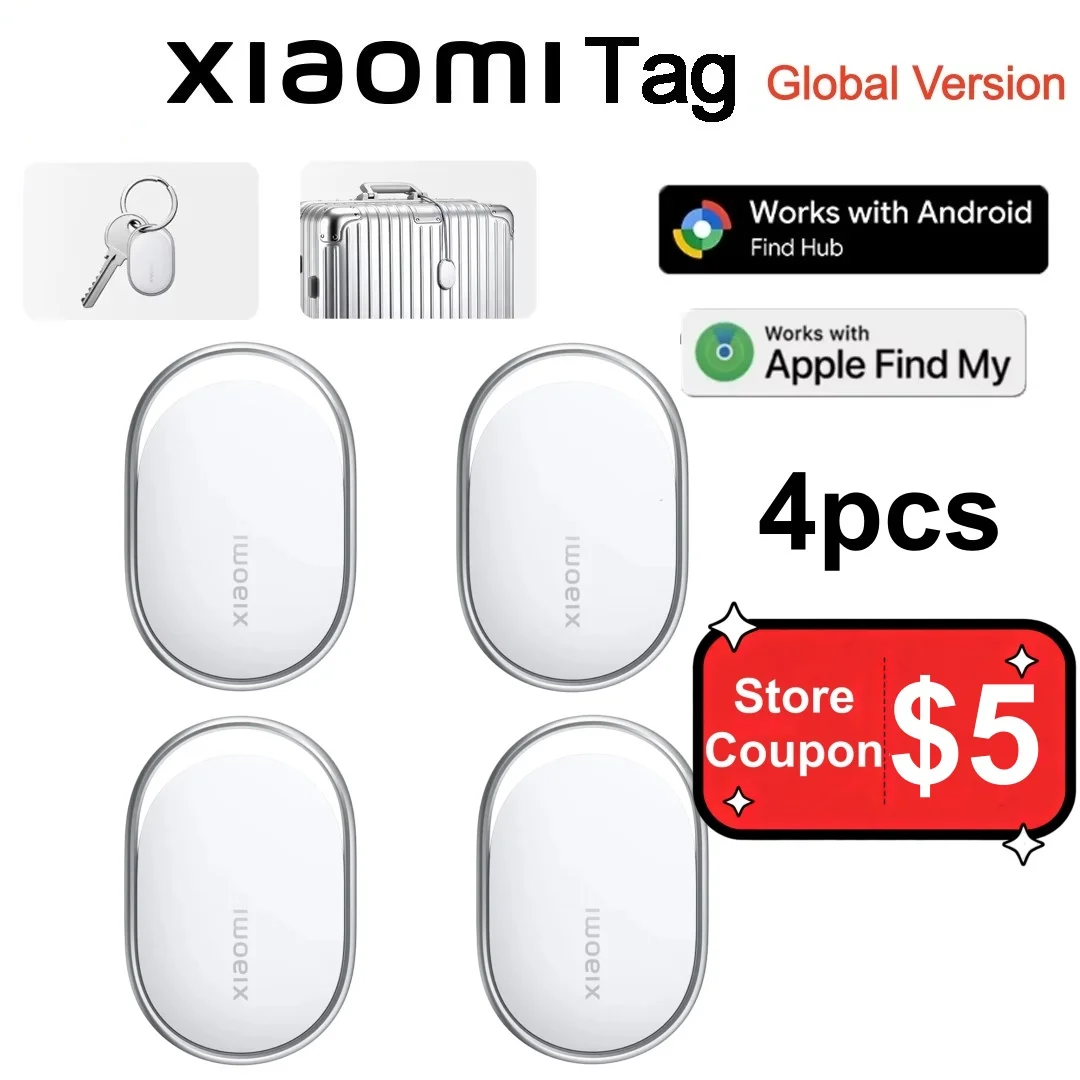 Xiaomi Tag 4 Pack Smart Anti Lost Device Bluetooth 5.4 IP67 Waterproof Works with Apple Find My Google Find Hub Kids Tracking
Xiaomi Tag 4 Pack Smart Anti Lost Device Bluetooth 5.4 IP67 Waterproof Works with Apple Find My Google Find Hub Kids Tracking