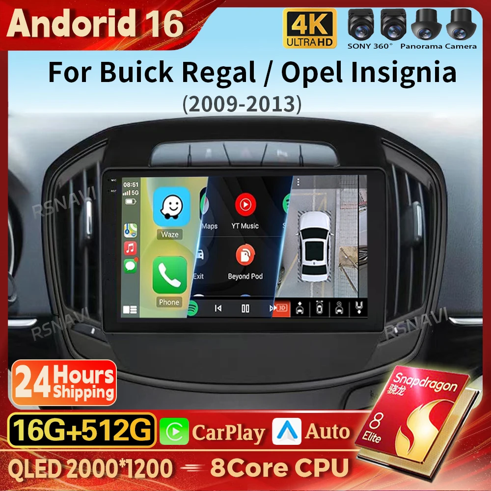 Android 16 Carplay Auto 2K Screen Car Radio Multimedia Player For Opel Insignia For Buick Regal 2013 - 2017 DSP Autoradio Stereo
Android 16 Carplay Auto 2K Screen Car Radio Multimedia Player For Opel Insignia For Buick Regal 2013 - 2017 DSP Autoradio Stereo