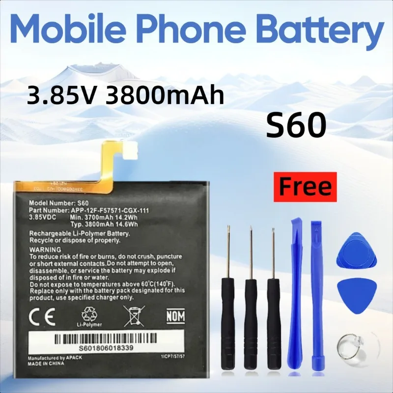 3700 мАч для Caterpillar S60 APP-12F-F57571-CGX-11 CAT S30 S40 S50 S60 Аккумулятор для мобильного телефона
3700 мАч для Caterpillar S60 APP-12F-F57571-CGX-11 CAT S30 S40 S50 S60 Аккумулятор для мобильного телефона