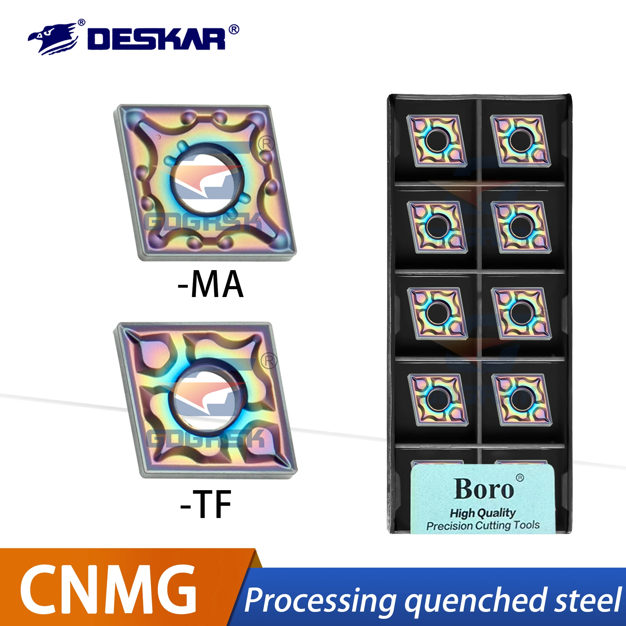 DESKAR 100% Original Numerical Lathe Control Outer Circle Seven Color Blades CNMG120408/04-MA/TF TF618 TF918 Rhombus Blades
DESKAR 100% Original Numerical Lathe Control Outer Circle Seven Color Blades CNMG120408/04-MA/TF TF618 TF918 Rhombus Blades