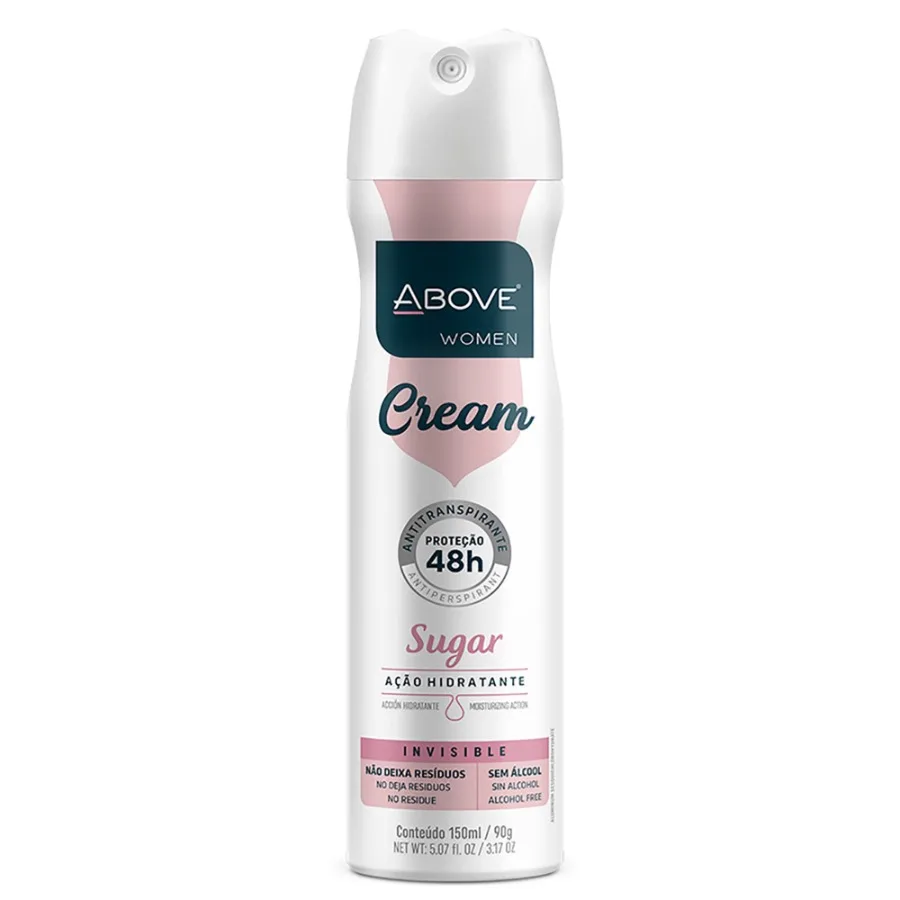 ABOVE Cream Sugar 48 Hours Antiperspirant Deodorant Spray for Woman Notes of Cassis and Freesia Protects Against Sweat and Body
ABOVE Cream Sugar 48 Hours Antiperspirant Deodorant Spray for Woman Notes of Cassis and Freesia Protects Against Sweat and Body