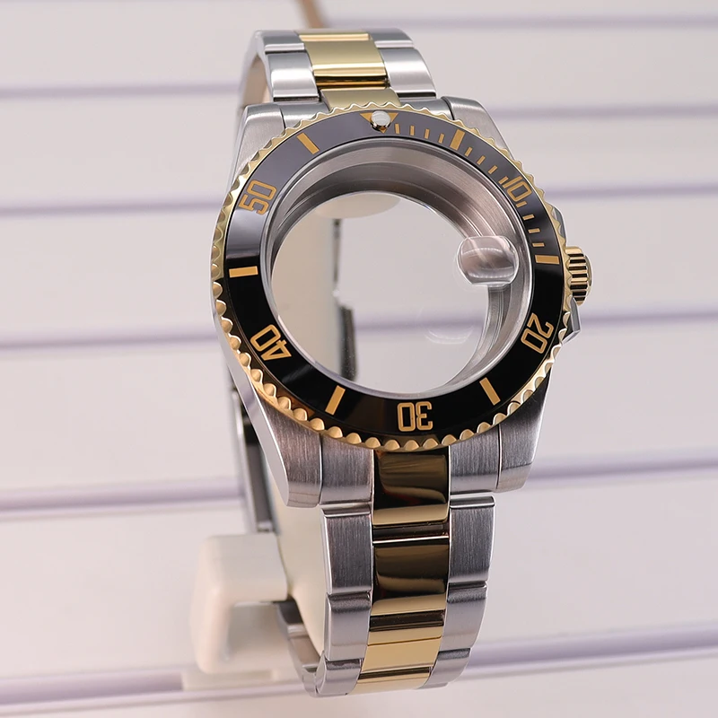 40mm Luxury Watch Case Silvery Gold 20mm Stainless Steel Strap For Nh35 Nh34 Nh36 Eta2824 Miyota8215 Movement 28.5mmDial Deepsea
40mm Luxury Watch Case Silvery Gold 20mm Stainless Steel Strap For Nh35 Nh34 Nh36 Eta2824 Miyota8215 Movement 28.5mmDial Deepsea
