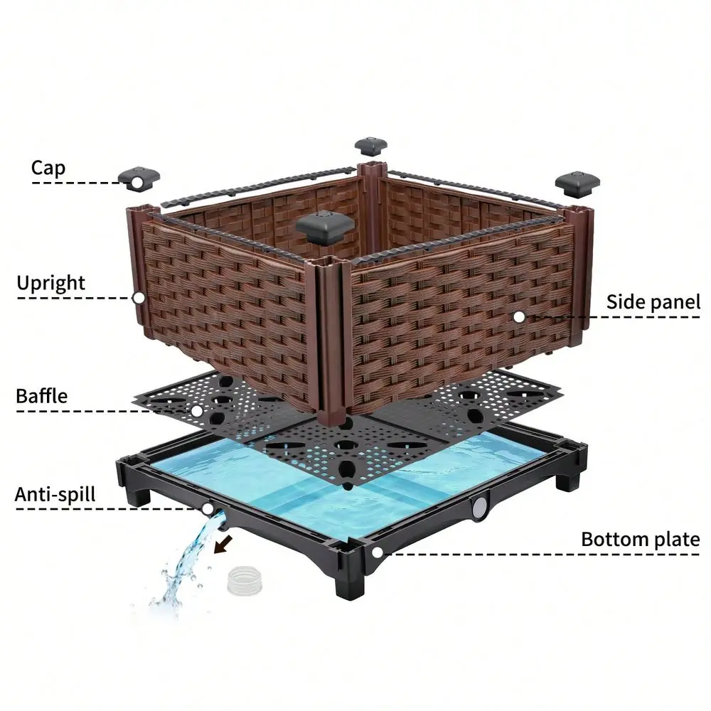 Piece Set ElevatedLegged Imitation Rattan Planting Box For Balcony And Garden Vegetable Cultivation Plastified Flower Box And G
Piece Set ElevatedLegged Imitation Rattan Planting Box For Balcony And Garden Vegetable Cultivation Plastified Flower Box And G