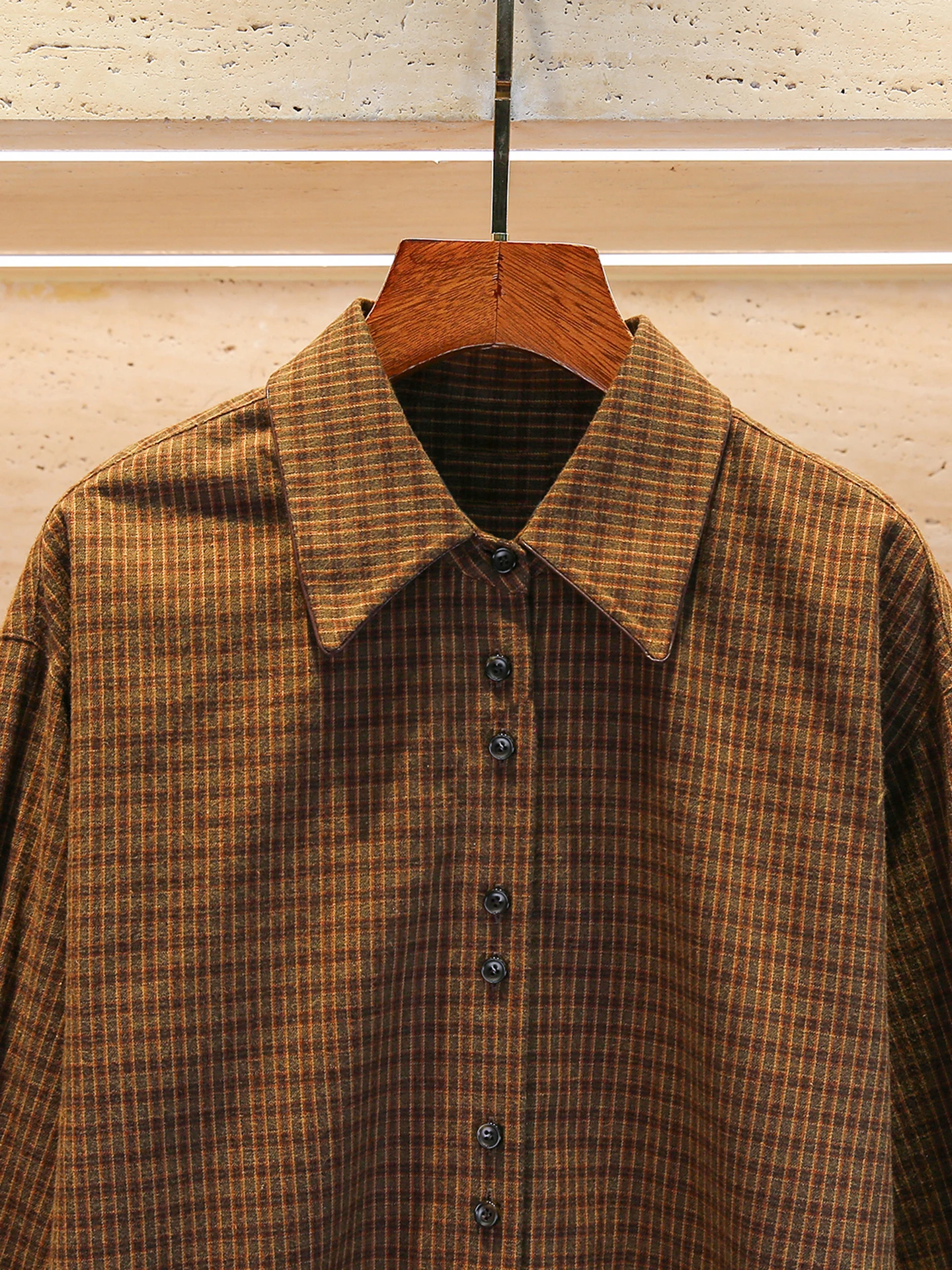 Casual Versatile Plaid Collar Loose irt Women's Top South Oil High End Autumn New Sle Commute Simple Long Sve
Casual Versatile Plaid Collar Loose irt Women's Top South Oil High End Autumn New Sle Commute Simple Long Sve