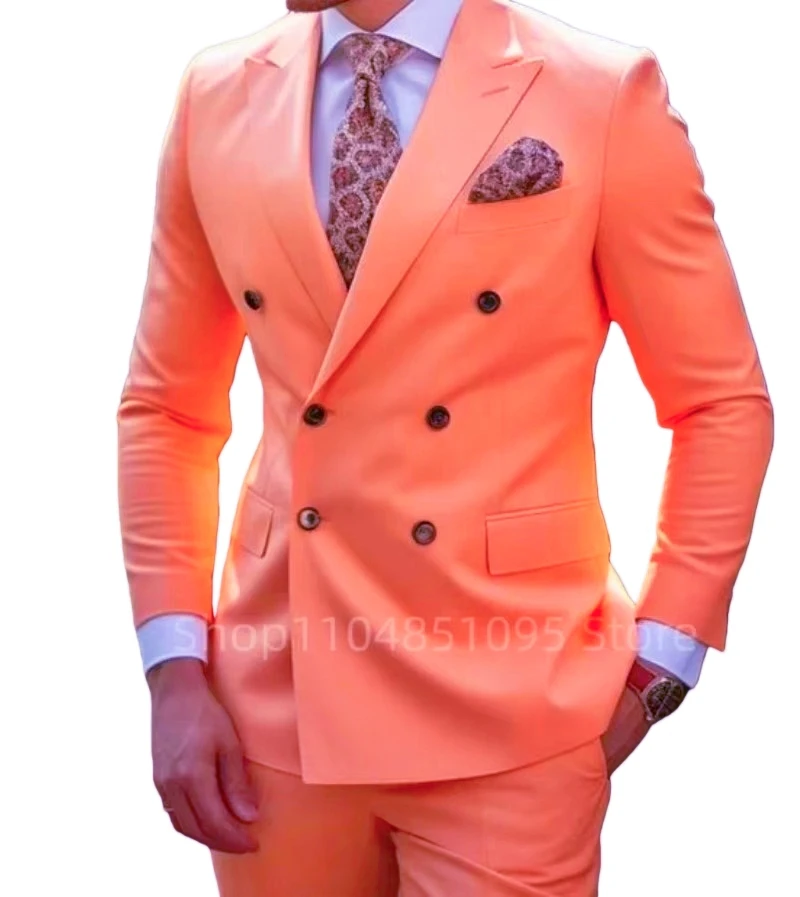 Handsome Watermelon 2 Pieces Men Wedding Prom Dress Suits Double Breasted Blazer Pants Business Men Suits Groom Tuxedos Set
Handsome Watermelon 2 Pieces Men Wedding Prom Dress Suits Double Breasted Blazer Pants Business Men Suits Groom Tuxedos Set