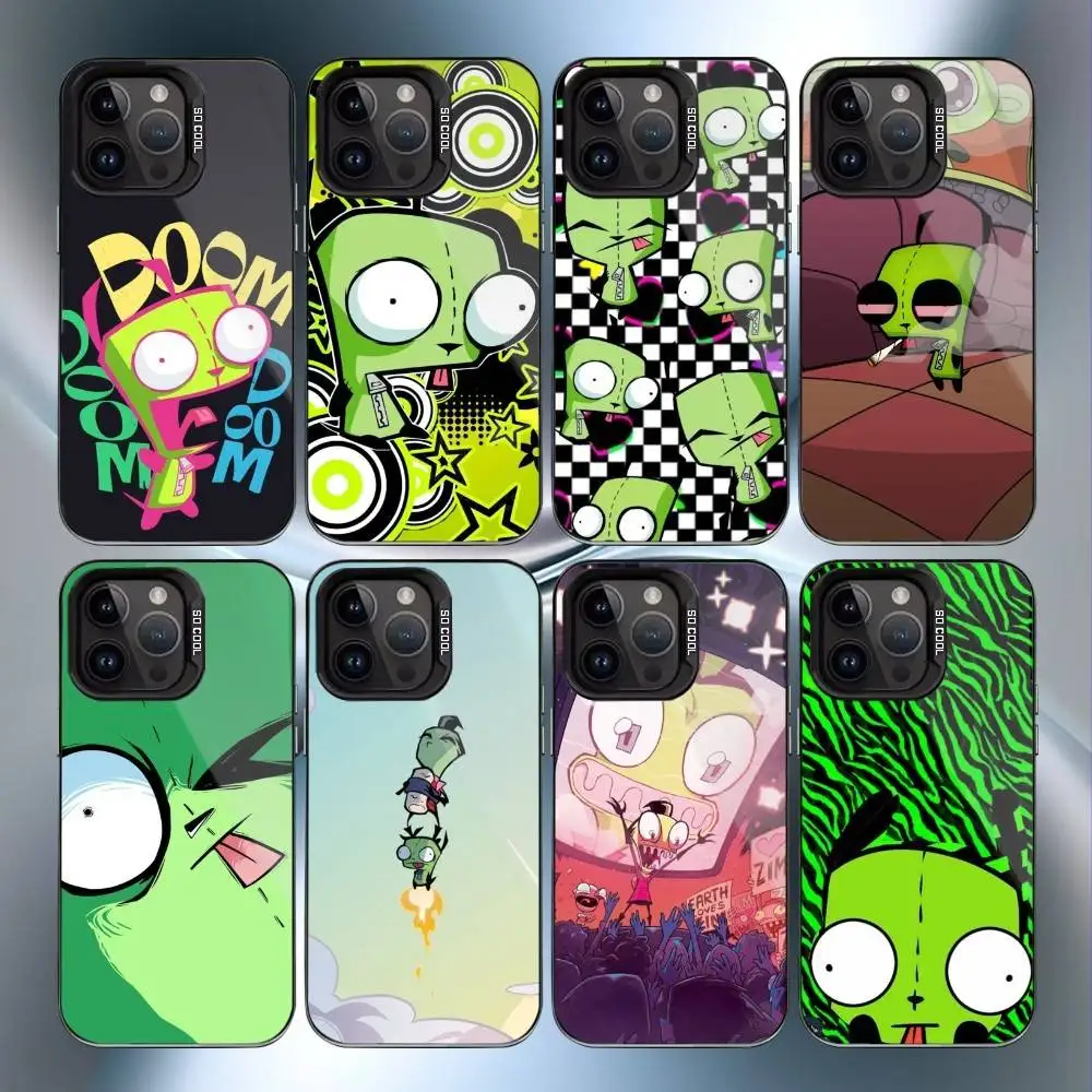 I-Invader Z-Zim Anime Phone Case For iPhone17, 16,15,14,13,12 Pro Max Black Candy Matte Shockproof Cover
I-Invader Z-Zim Anime Phone Case For iPhone17, 16,15,14,13,12 Pro Max Black Candy Matte Shockproof Cover
