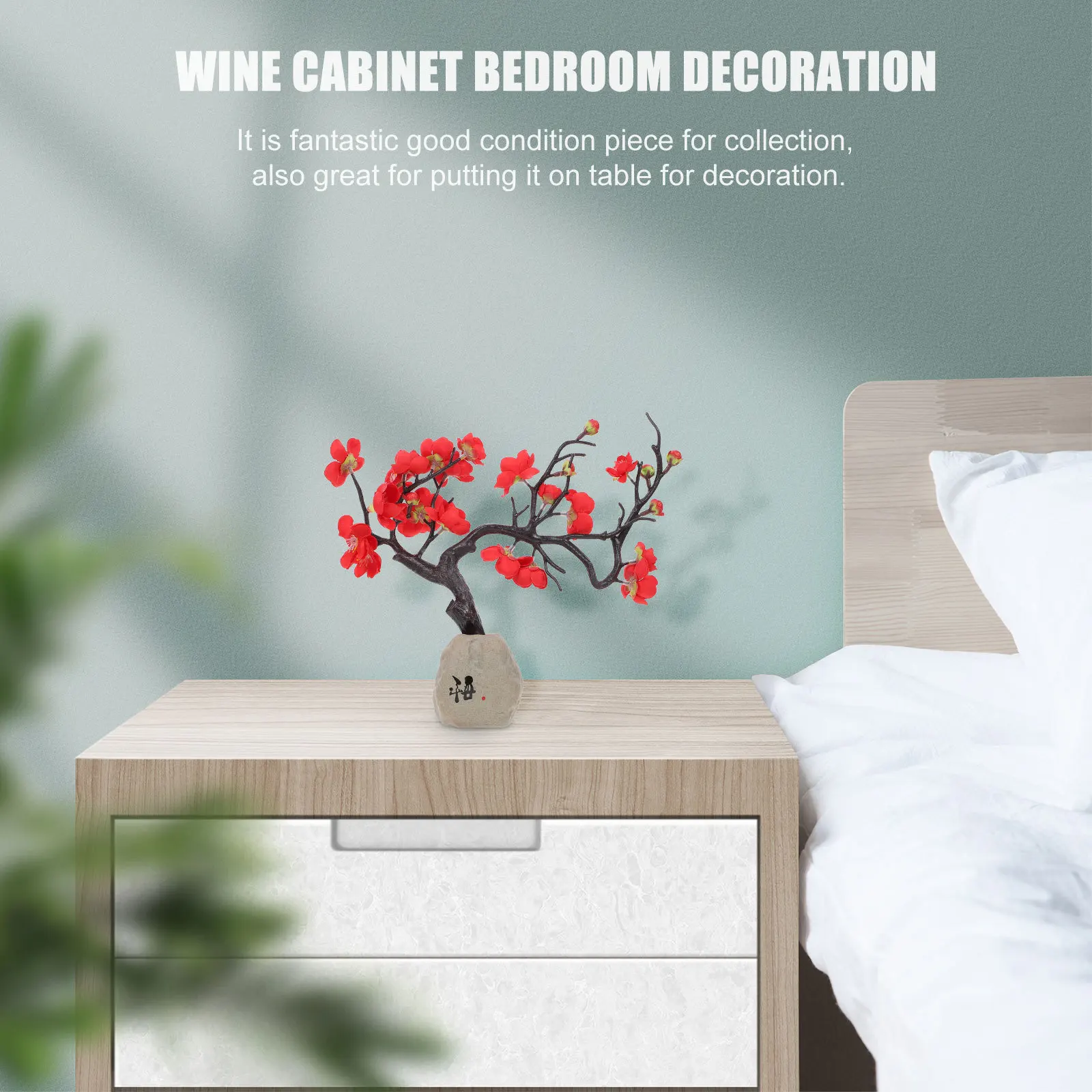 Red Artificial Plum Blossom Potted Fake Blossom for Wedding Party Christmas Festival Home Table Centerpiece Decoration Display
Red Artificial Plum Blossom Potted Fake Blossom for Wedding Party Christmas Festival Home Table Centerpiece Decoration Display