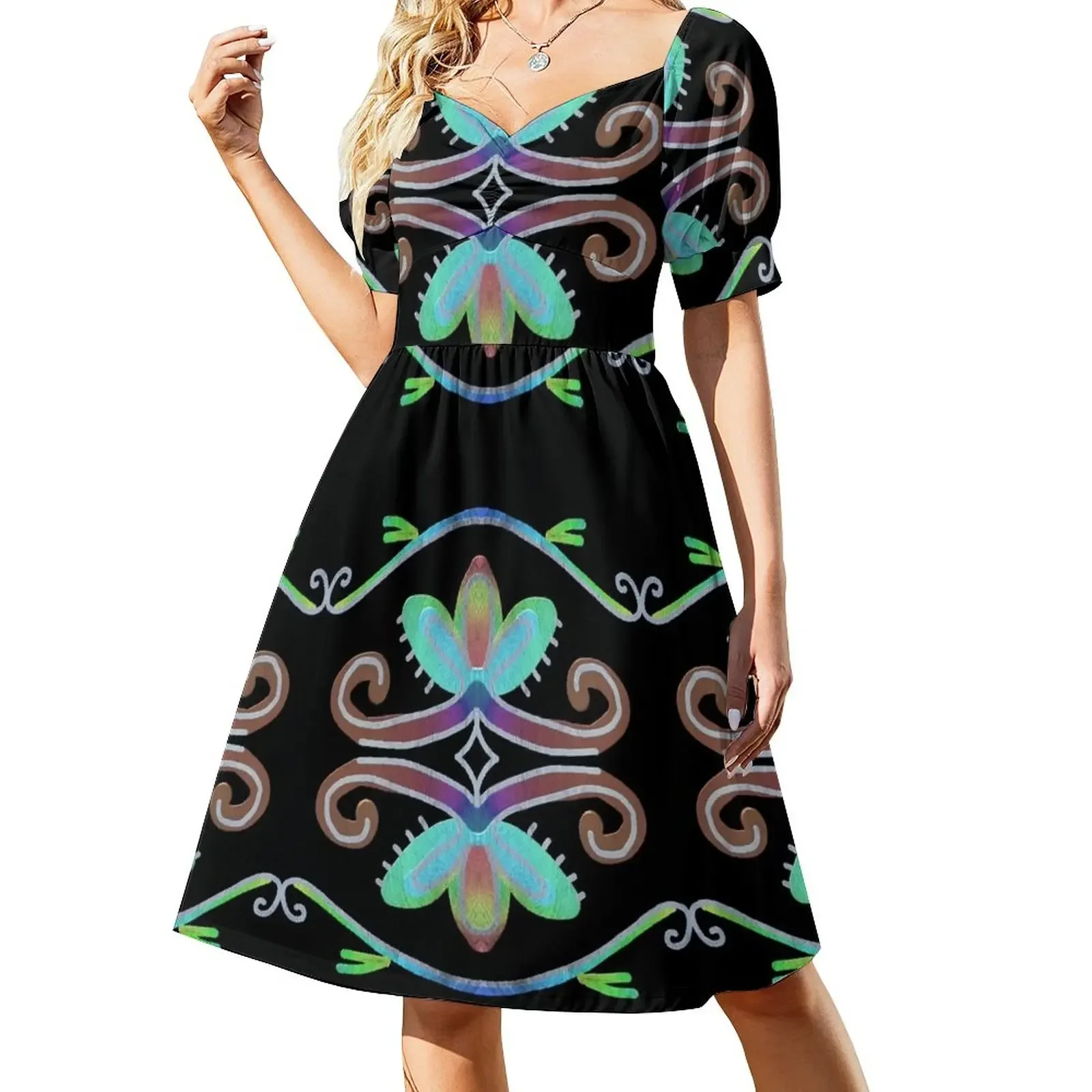 Karen DeLeary Painted Rock Floral Short-Sleeved Dress summer dresses women 2025 evening dress woman
Karen DeLeary Painted Rock Floral Short-Sleeved Dress summer dresses women 2025 evening dress woman