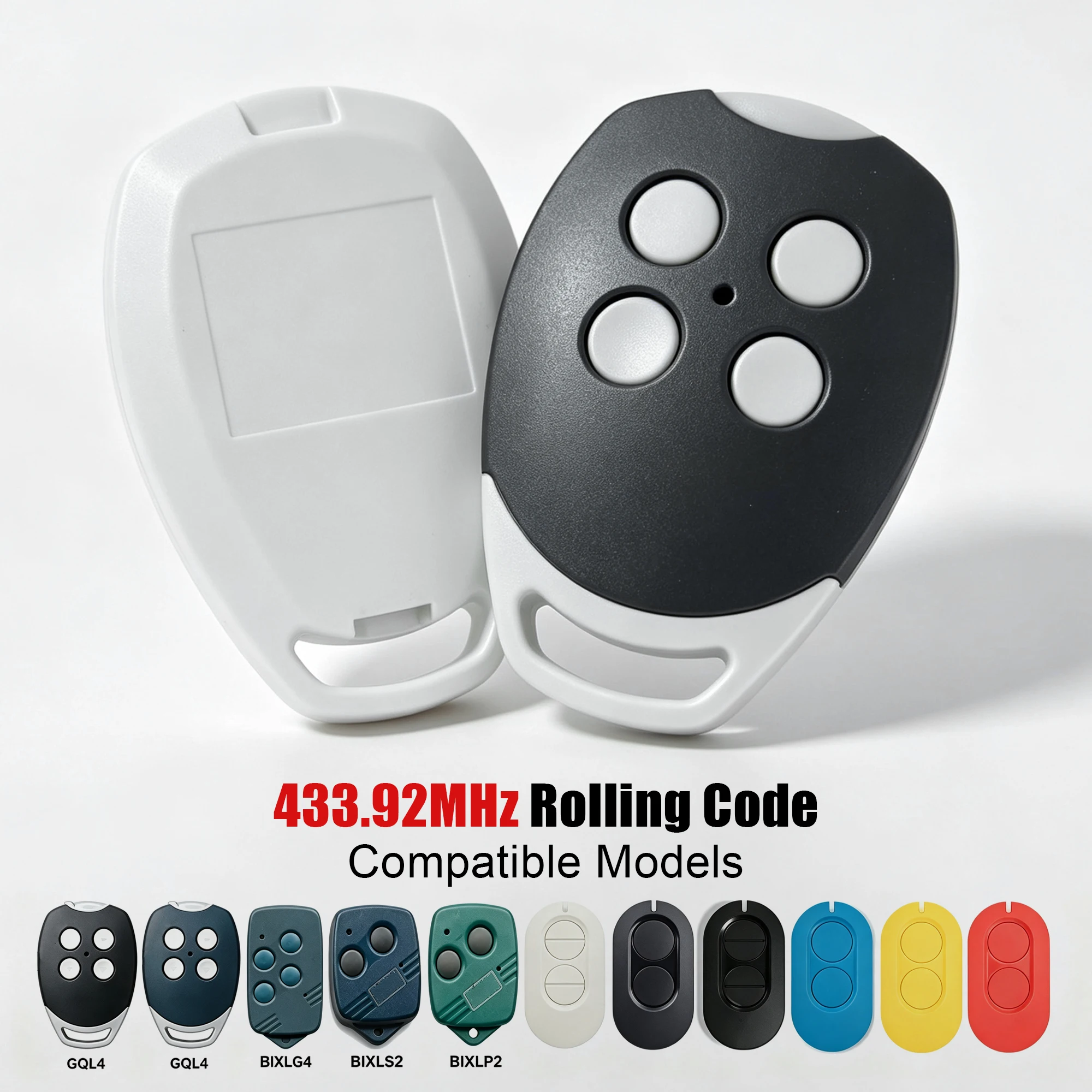 Rolling Code Clone Garage Remote Keychain 433.92MHz 4 Keys Fits DITEC GOL4 BIXLP2 BIXLS2 BIXLG4 Roller Shutter Opener
Rolling Code Clone Garage Remote Keychain 433.92MHz 4 Keys Fits DITEC GOL4 BIXLP2 BIXLS2 BIXLG4 Roller Shutter Opener