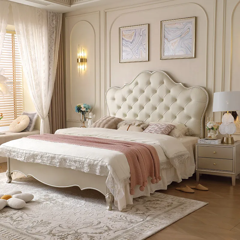 1.5 1.8 Meters American Light Luxury Solid Wood Bed Frame Modern Simple Bedroom Double Bed High-end French Princess Bed
1.5 1.8 Meters American Light Luxury Solid Wood Bed Frame Modern Simple Bedroom Double Bed High-end French Princess Bed