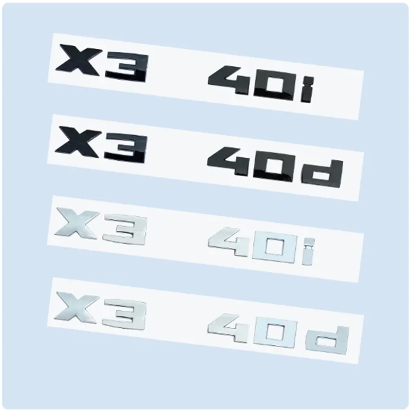Chrome Black 3D 2.6cm M X3M40i X3M40d M40i M40d X3 Numbers ABS Emblem for BMW X3 SeriesF25 G08 G45 Car Trunk Badge Logo Sticker
Chrome Black 3D 2.6cm M X3M40i X3M40d M40i M40d X3 Numbers ABS Emblem for BMW X3 SeriesF25 G08 G45 Car Trunk Badge Logo Sticker