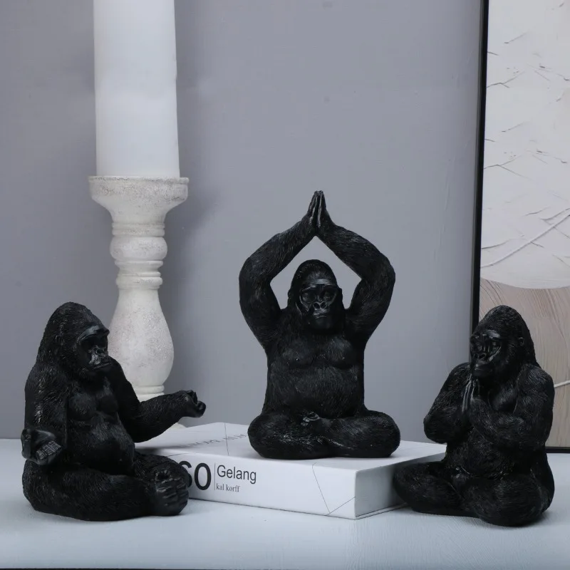 Creative Resin Chimpanzee Yoga Sculpture Ornaments Living Room Wine Cabinet Bookcase Desktop Animal Statue Crafts Birthday Gifts
Creative Resin Chimpanzee Yoga Sculpture Ornaments Living Room Wine Cabinet Bookcase Desktop Animal Statue Crafts Birthday Gifts