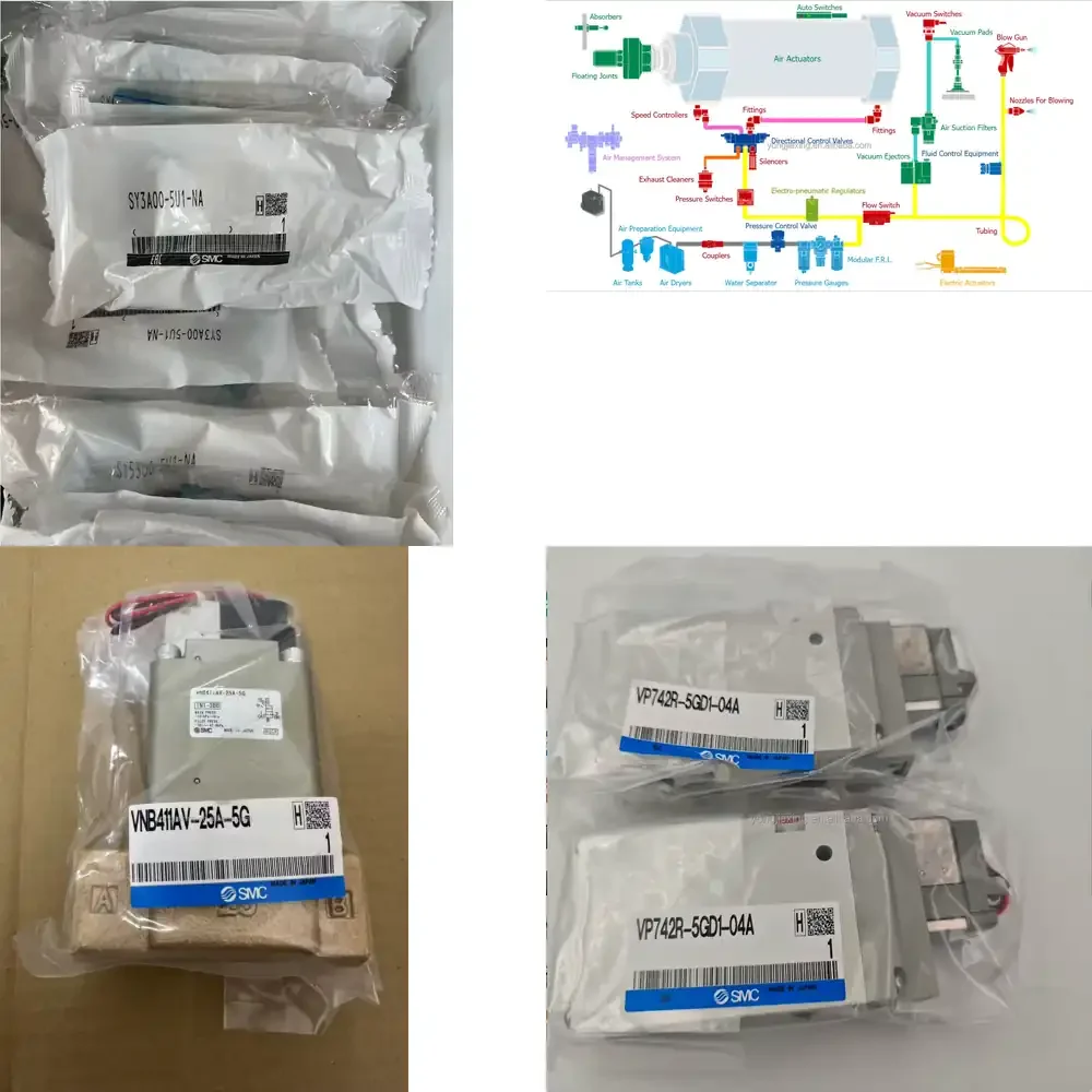 SMC Genuine Original SY3A00-5U1-NA Solenoid Valve 5 Port Plug-in Type Cylinder Fittings Base Mounted SY3000 5000 7000 Series
SMC Genuine Original SY3A00-5U1-NA Solenoid Valve 5 Port Plug-in Type Cylinder Fittings Base Mounted SY3000 5000 7000 Series