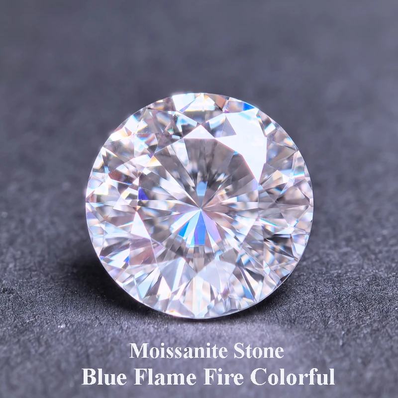 Moissanite Stone Round Shape Blue Flame Fire Colorful Charm Beads for DIY Jewelry Making Pendant with GRA Certificate
Moissanite Stone Round Shape Blue Flame Fire Colorful Charm Beads for DIY Jewelry Making Pendant with GRA Certificate