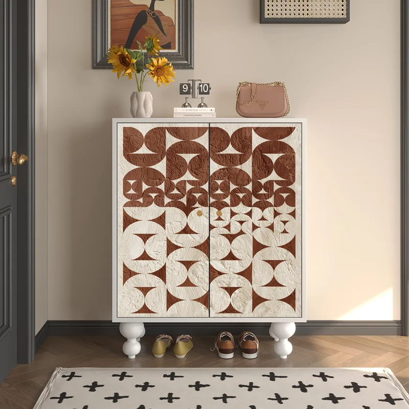 French simple modern solid wood art shoe cabinet household home wall locker door layered baffle cabinet
French simple modern solid wood art shoe cabinet household home wall locker door layered baffle cabinet