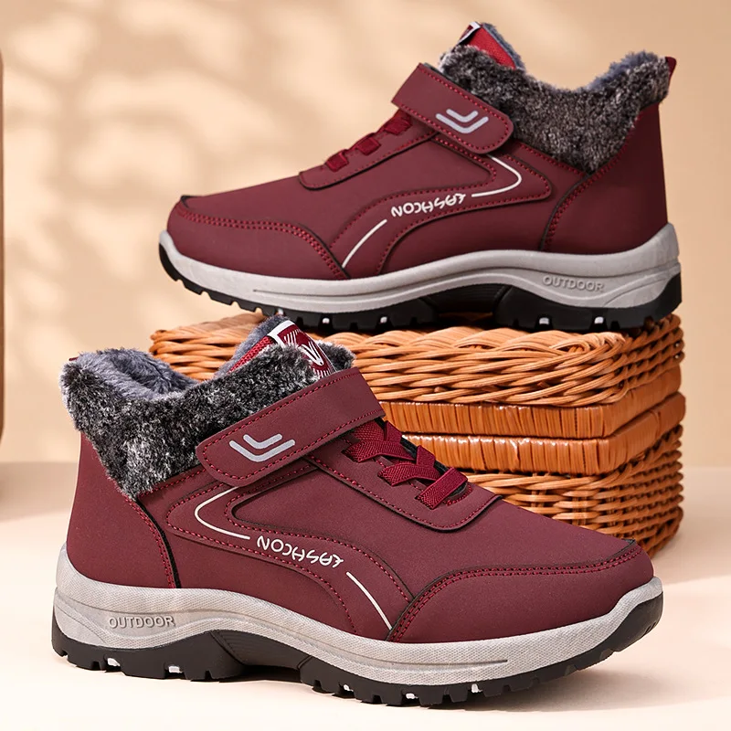 Thickened Fleece Winter Snow Boots Women's Outdoor Climbing Shoes Comfortable Walking Booties Mid-Calf PU Leather Boots
Thickened Fleece Winter Snow Boots Women's Outdoor Climbing Shoes Comfortable Walking Booties Mid-Calf PU Leather Boots
