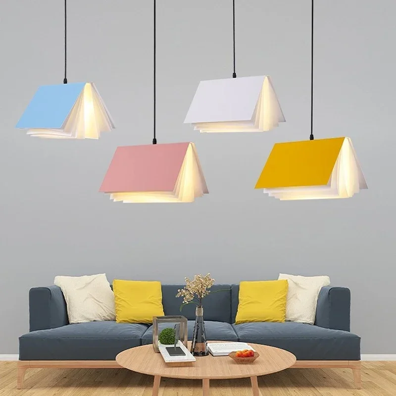 Creative Book Pendant Lamp Study Library Hanging Lights Nordic Dinning Room Bar Home Loft Ceiling Decor Bedroom Lighting Fixture
Creative Book Pendant Lamp Study Library Hanging Lights Nordic Dinning Room Bar Home Loft Ceiling Decor Bedroom Lighting Fixture