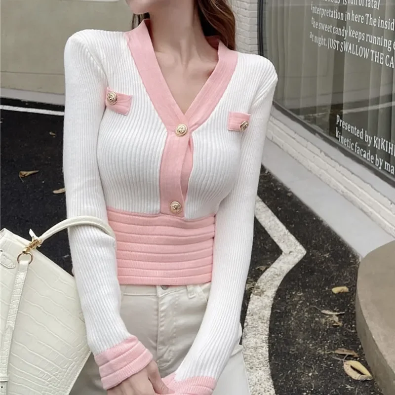 High Quality 2022 New Spring Sweet Long Sleeve Short Knitted Pullover Women Korean Fashion Casual Sweater Crop Top Pull Femme
High Quality 2022 New Spring Sweet Long Sleeve Short Knitted Pullover Women Korean Fashion Casual Sweater Crop Top Pull Femme