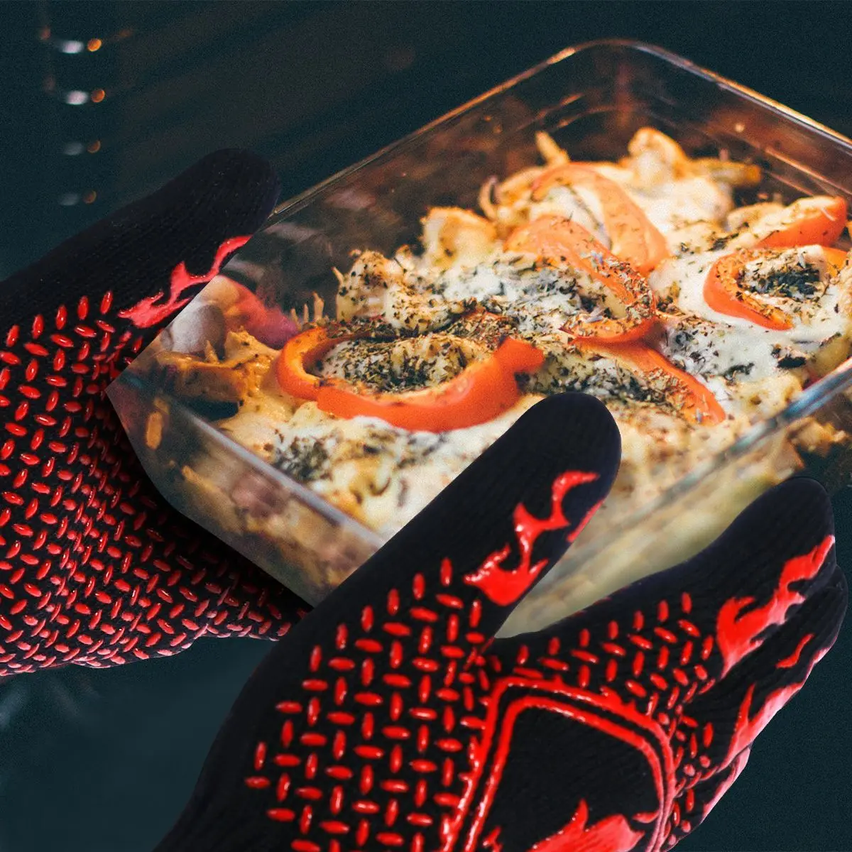 Oven Mitts Heat Resistant Grilling Gloves for Kitchen Accessories Bbq High Temperature Resistance
Oven Mitts Heat Resistant Grilling Gloves for Kitchen Accessories Bbq High Temperature Resistance
