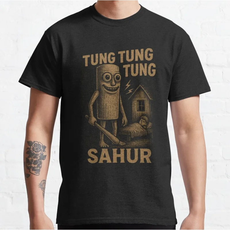 Tung Tung Tung Sahur Italian Brainrot humor Funny Meme T-shirt for men large size Adult Tops S-6xl mens clothing
Tung Tung Tung Sahur Italian Brainrot humor Funny Meme T-shirt for men large size Adult Tops S-6xl mens clothing