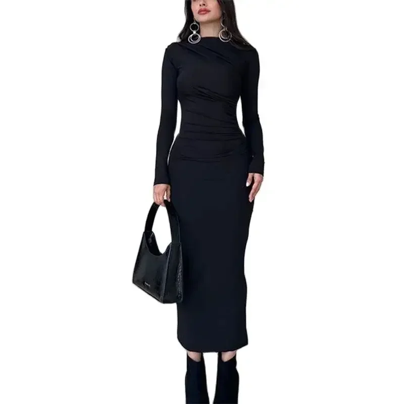 Women Slim Wrap Hip Dresses Fashion Stretch Straight Dress Female Casual Party Commuter Long Sleeve Gown Solid Color Streetwear
Women Slim Wrap Hip Dresses Fashion Stretch Straight Dress Female Casual Party Commuter Long Sleeve Gown Solid Color Streetwear