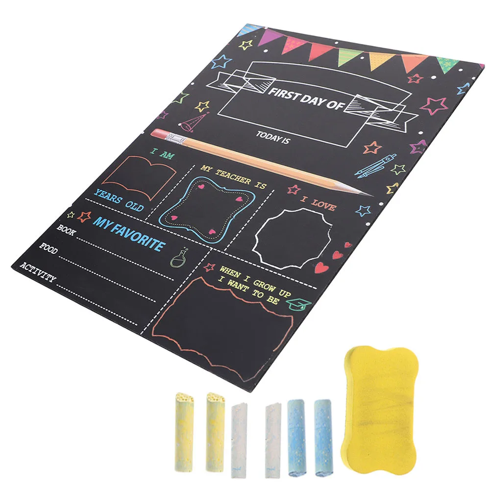 1Set Double Sided Colorful Wooden Chalkboard Student School Sign First Day of School Preschool Kindergarten Decorative Chalk
1Set Double Sided Colorful Wooden Chalkboard Student School Sign First Day of School Preschool Kindergarten Decorative Chalk