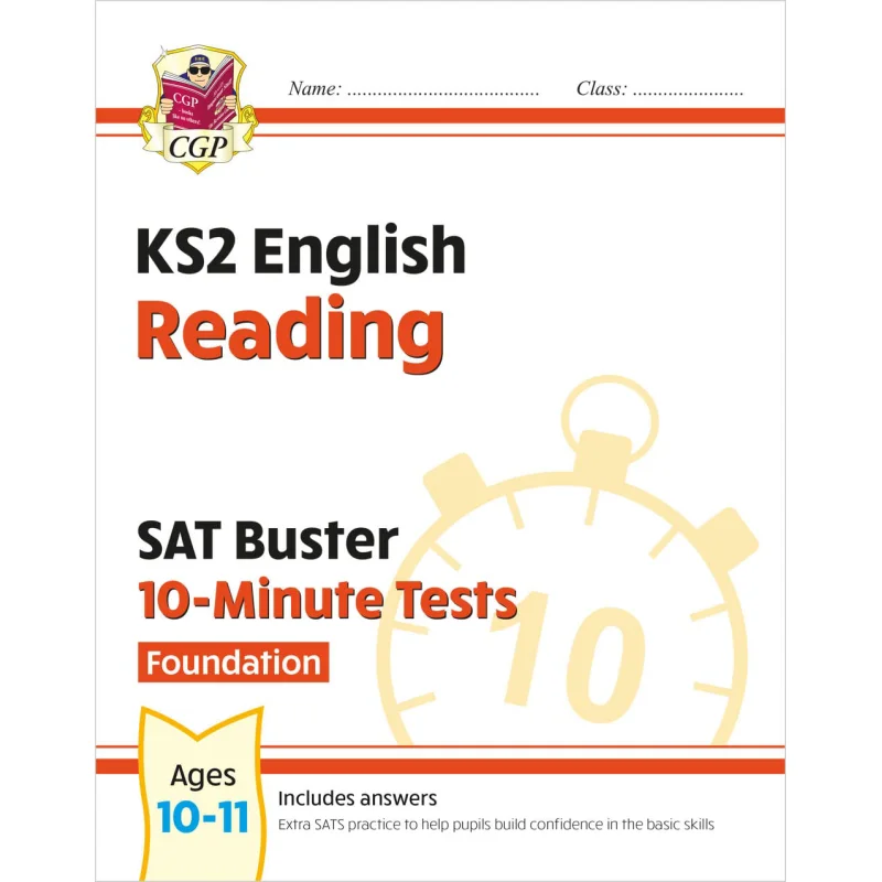 KS2 English SAT Buster 10Minute Tests Reading Foundation For The 2025 Tests CGP Books 9781789084436
KS2 English SAT Buster 10Minute Tests Reading Foundation For The 2025 Tests CGP Books 9781789084436