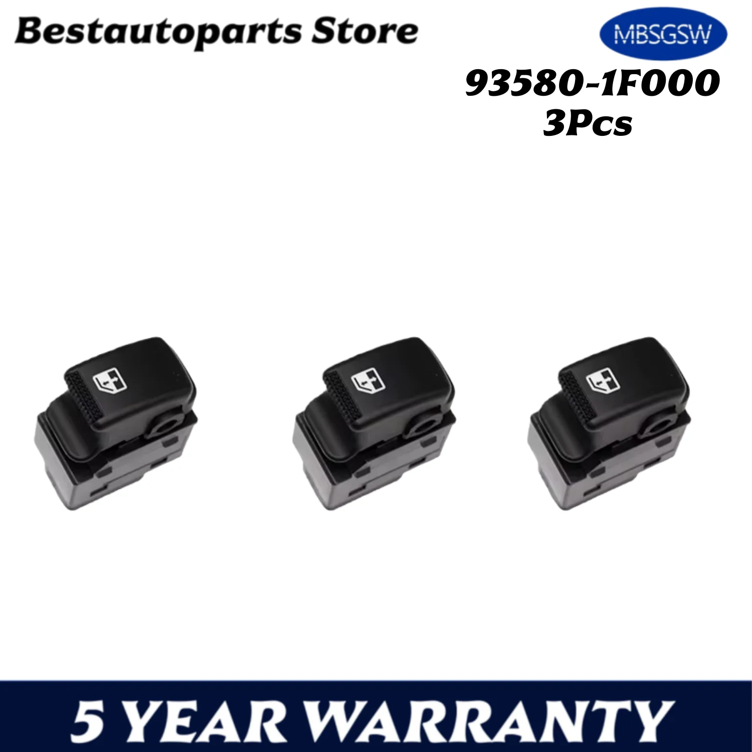 3Pcs For Kia 2006-2010 Sportage 935801F000 Power Window Sub Switch Rear
3Pcs For Kia 2006-2010 Sportage 935801F000 Power Window Sub Switch Rear